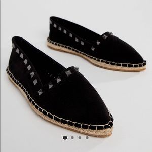 Pointed Studded Espadrilles